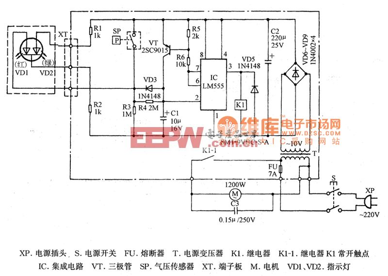 工业烤箱控制电路图