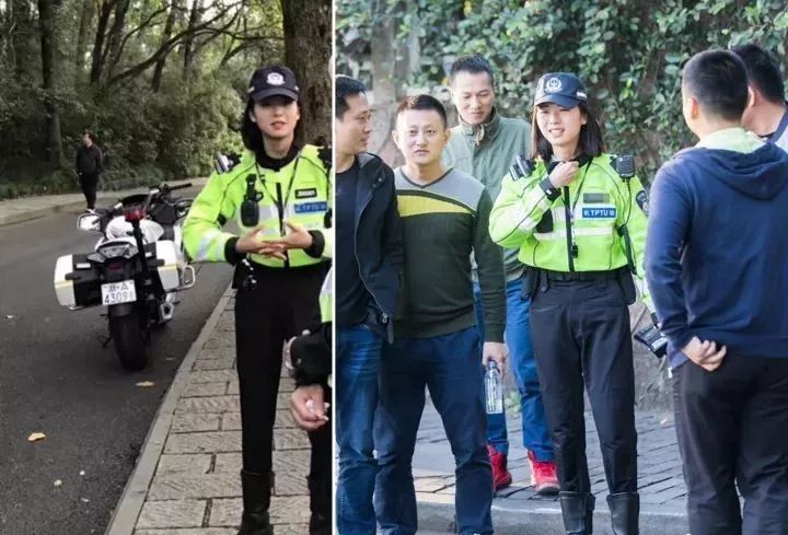 哈尔滨警花执勤与游客合影走红